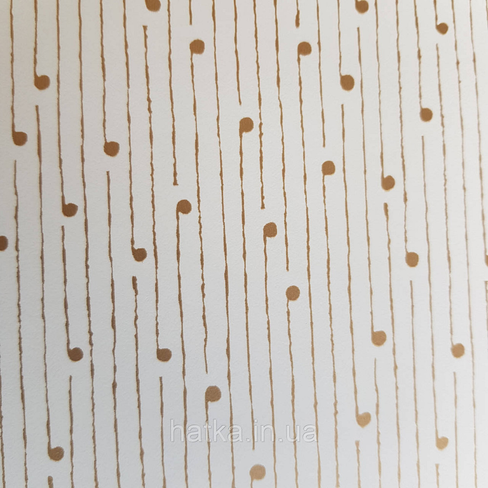 Шпалери вінілові на флізелін Caselio The Place to bed 0.53х10 м смуги точки золотисті на білому 3д Київ - фото 1