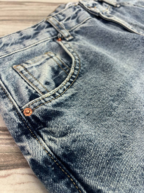 Джинси жіночі Its Basic 3140 skater balon широкі банани затяжка на талії блакитні, блакитний, 36, 36, 82 см, 110 см Київ - фото 8