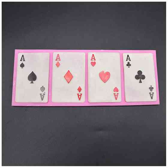 Молд силиконовый Карты 84 на 214 мм розовый Киев