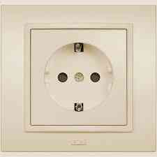 ZENA крем Розетка внутрішня 1-а без заземлення з захистом від дітей Ел-Би Житомир