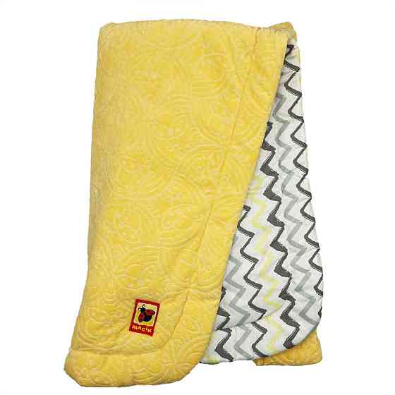 Плед детский МС 110612-15 трикотаж, желтый 78 х 90 см Винница