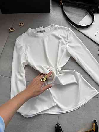 Жіночий повсякденний базовий лонгслів мікродайвінг Молочний Одеса