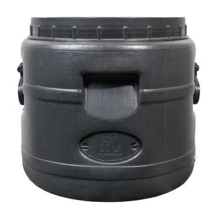 Бочка 20 л пластиковая техническая черная бидон  широкая горловина бочка для воды Днепр