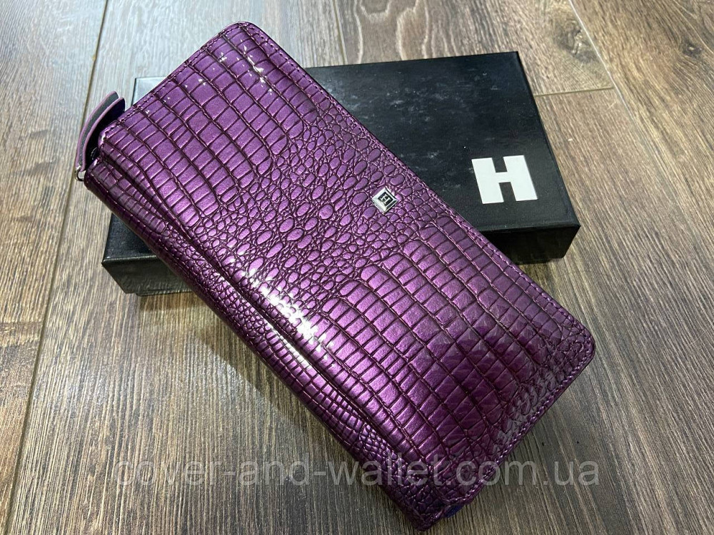 Пурпуровий жіночий гаманець на змійці з блоком під картки Horton AE 202 Київ - фото 1