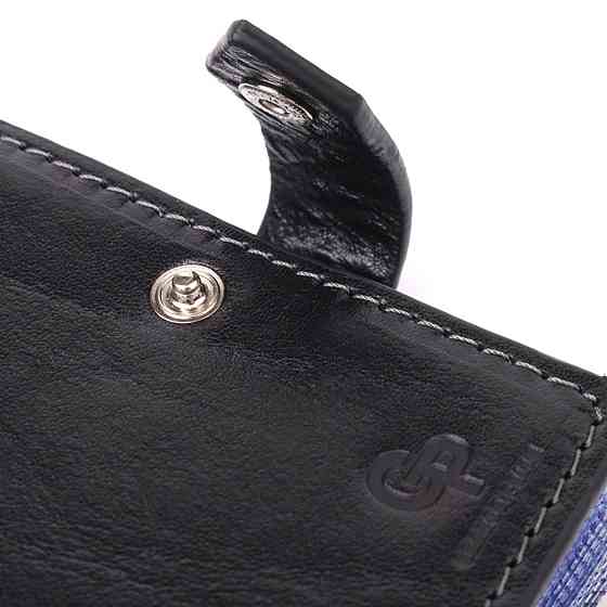 Візитниця унісекс з натуральної гладкої шкіри GRANDE PELLE 22941 Чорна Київ