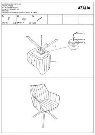 Стілець AZALIA VELVET чорний каркас/зелений BL.78 Днепр