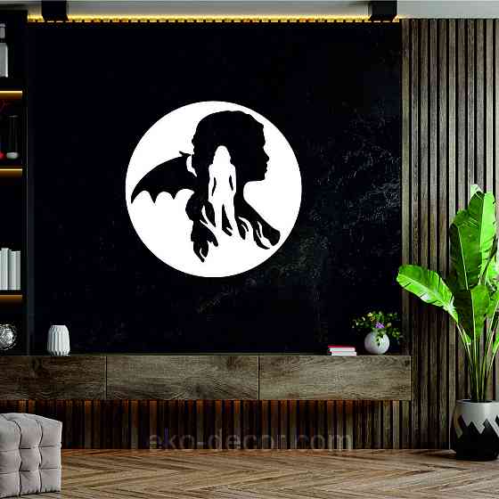 Декоративное настенное Панно «Ангел и Демон», Декор на стену 70*70 см, Белый Киев