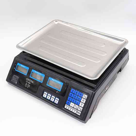 Ваги торгові до 50 кг з лічильником ціни,Crystal CT-500 SBR Київ