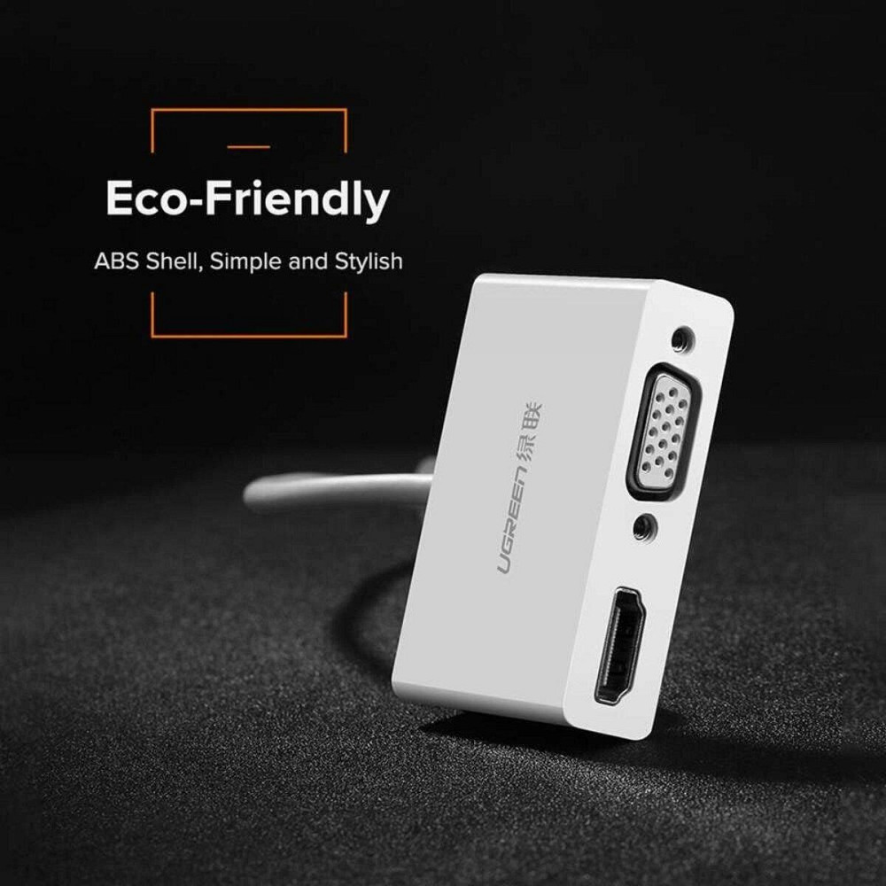 Хаб адаптер переходник UGREEN USB Type C to HDMI + VGA Converter (White) UGR-30843 Одесса - изображение 6