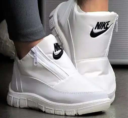 Зимові жіночі Кросівки Nike на Хуху Білі Снікерси Найк Дутики (розміри: 36,37) Дніпро - фото 2
