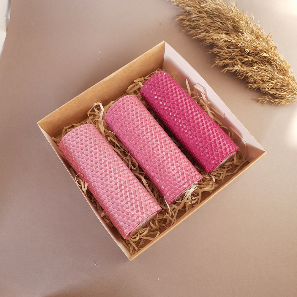 Набір трьох свічок з вощини Царство Меду 13 см Nabor1023 Одеса - фото 4