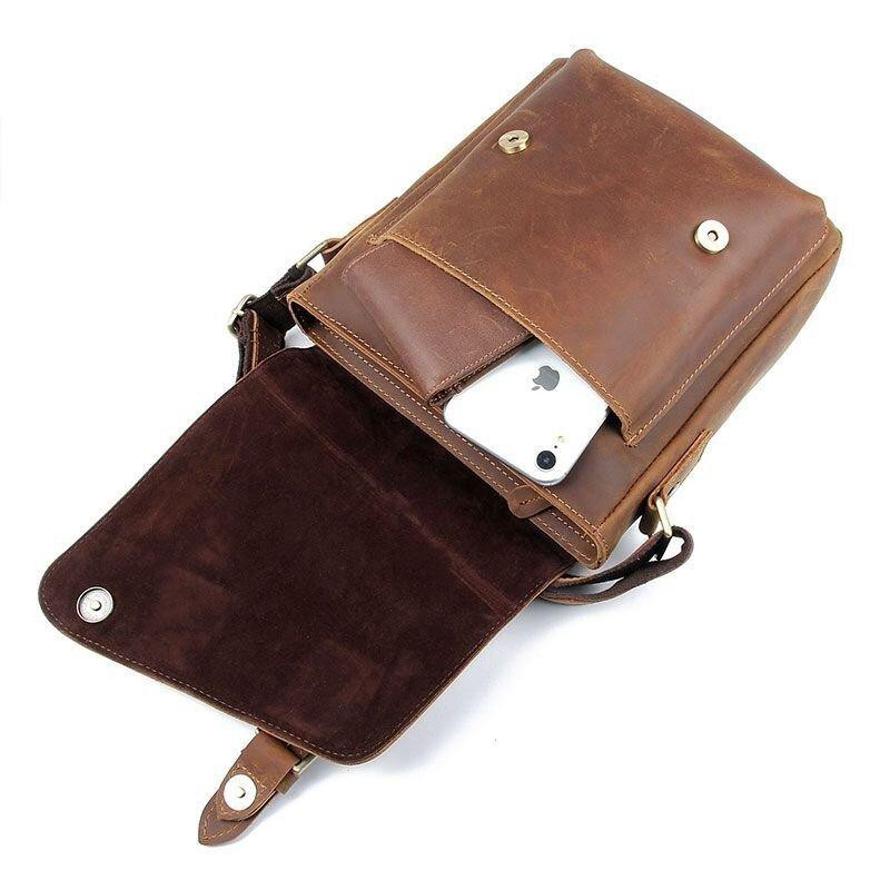 Кожаная мужская сумка Vintage 20206 Коричневый Киев - изображение 8