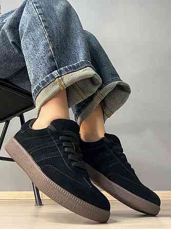 Кеды женские Hengji 8009-12 samba замшевые черные, 39, 25 см Киев