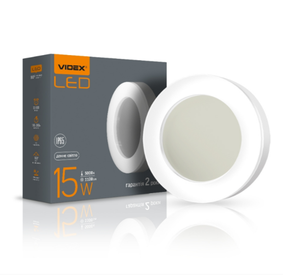 LED Світильник круглий 15W 5000К 220V Videx Житомир