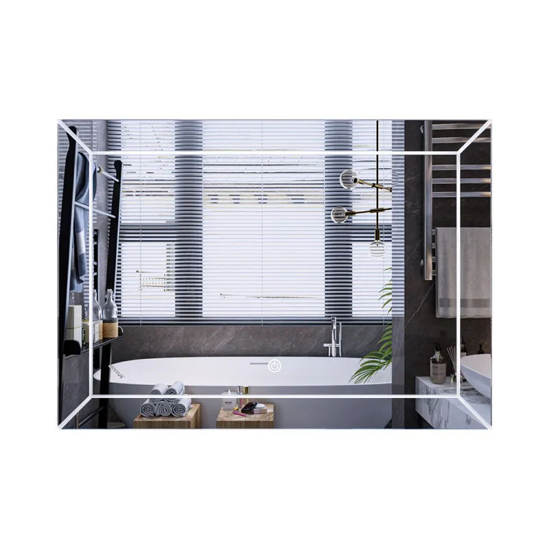 Дзеркало Mixxus Premium CUBIC MR14-70x50-Reverse з Led Touch, Anti-fog, димером, регулятором яскравості (MP6647) Київ - фото 1