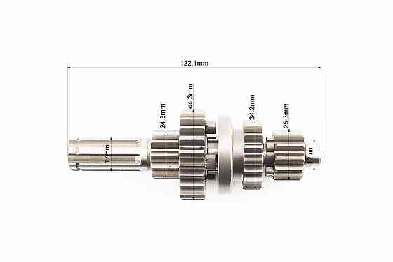 Коробка передач "3+1" (два вали з шестернями) d-12мм під сепаратор (для квадроцикла 110cc із задньою передачею, без "язичка") Киев