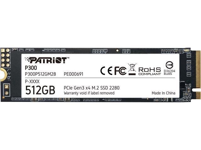 SSD диск накопитель M.2 Patriot P300 512GB NVMe 2280 PCIe 3.0x4 3D NAND TLC P300P512GM28 Одесса - изображение 1