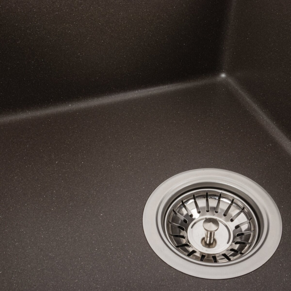 Гранітна мийка для кухні Platinum 5851 ARIA матова Темна скеля Коломия - фото 5