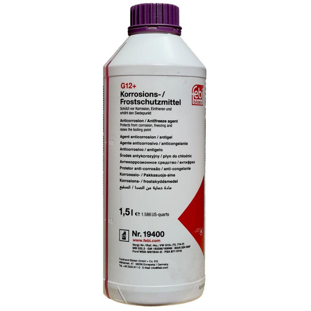 Антифриз-концентрат G12+ ANTIFREEZE, фіолетовий (-40°C), 1,5 л Ковель - фото 1