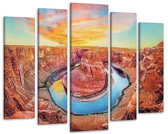 Модульная картина Природа Каньйон Art-254_5 ( 80х118см ) 90х132 см Киев