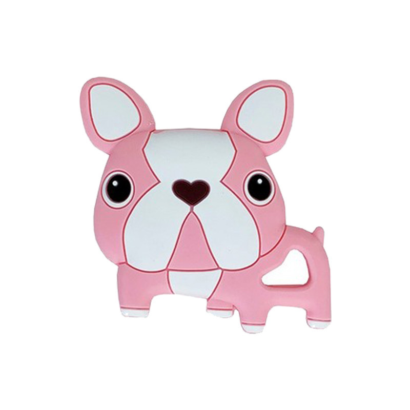 Силіконовий прорізувач "Бульдожка" MGZ-0414(Pink) рожевий, 8х1х8 см Вінниця - фото 1