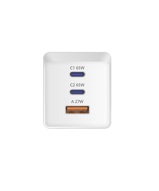 Мережевий зарядний пристрій Sigma mobile X-power 65 W GaN, PD, QC (2xUSB-C + 1xUSB-A) White (PS65-01) ( 24216 ) Харьков - изображение 7