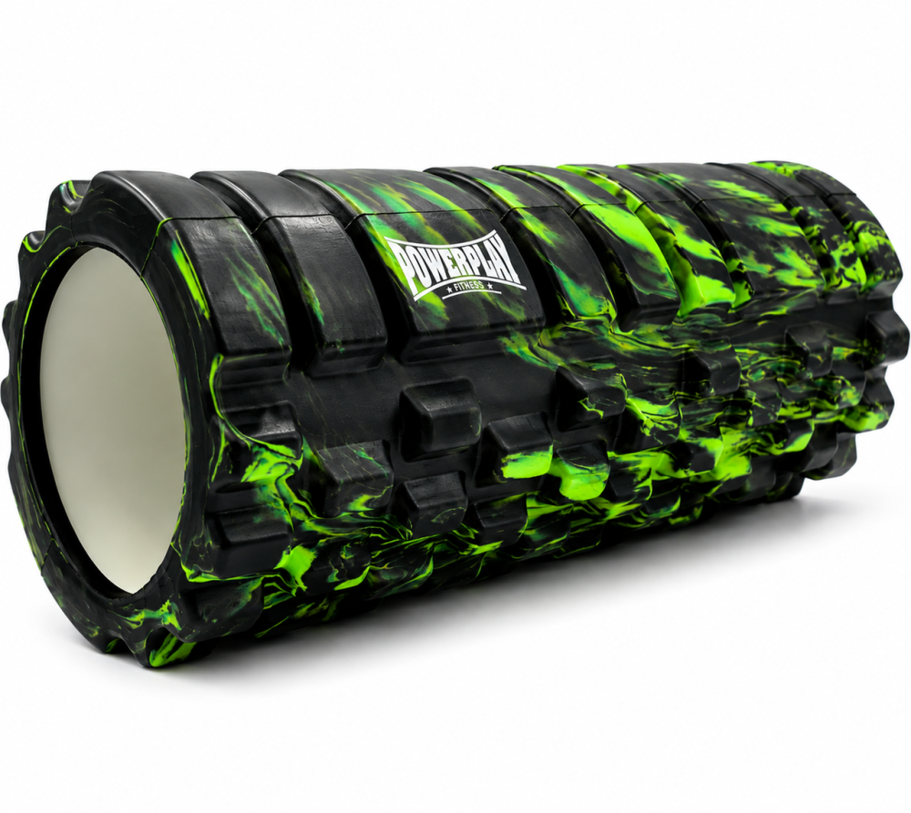 Масажний ролик (роллер) PowerPlay 4025 Massage Roller Чорно-зелений (33x15см.) Кам'янське - фото 15