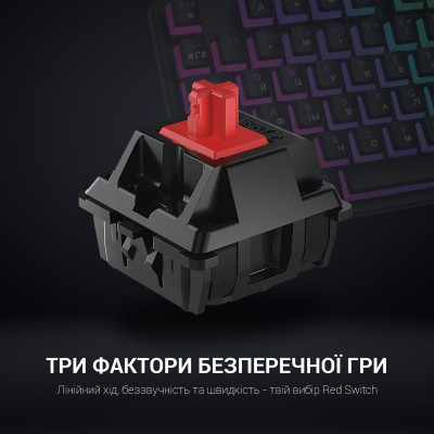 Клавиатура GamePro MK80R Red Switch RGB USB Black (MK80R) Винница - изображение 8