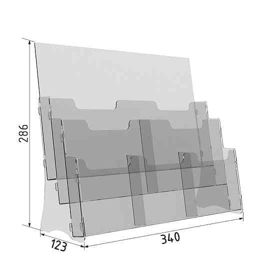 Буклетница EKOSTAR настольная для 3 А6 2 А5 1 А4 Киев