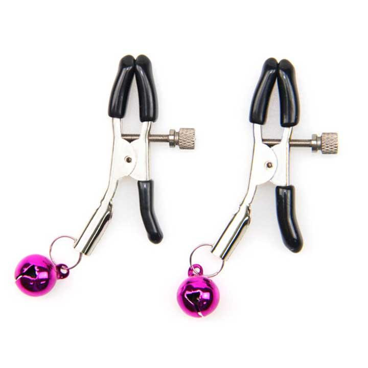 Затискачі для сосків із дзвіночком - Чорний - Садо-мазо Вінниця - фото 2