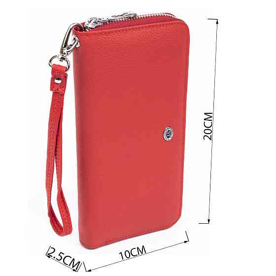 Кошелек женский ST Leather 18419 (ST45-2) очень надежный Красный Киев