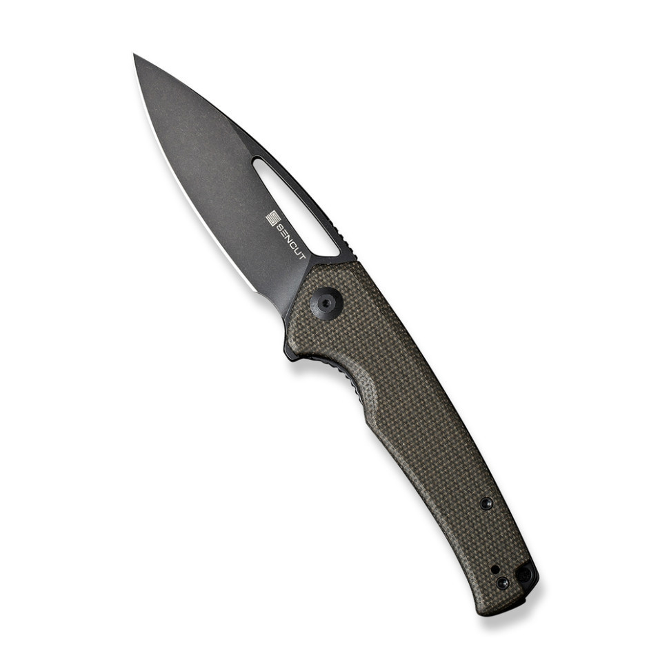 Нож складной туристический Sencut Mims, (8.8 см) 9Cr18MoV / Micarta темно-зеленый Киев - изображение 1
