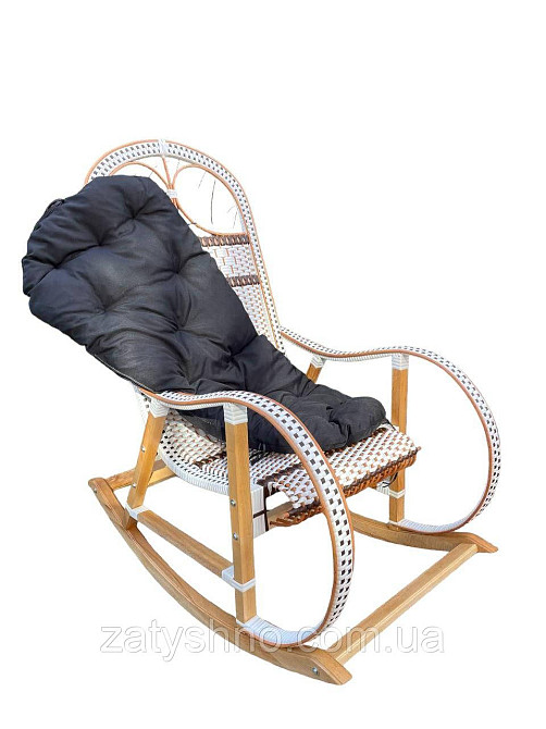 Кресло-качалка плетеное из лозы с накидкой Киев - изображение 9