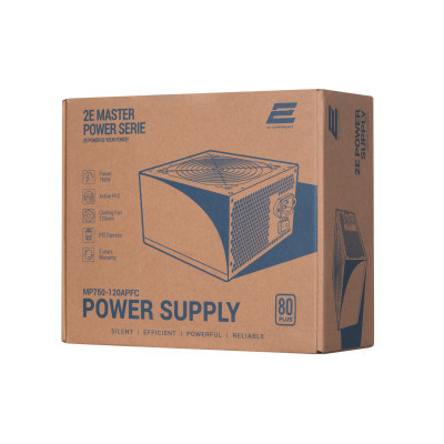 Блок питания 2E MASTER POWER (750W), >80, 80+ White, 120mm, 1xMB 24pin(20+4), 1xCPU 8pin(4+4), 3xMolex, 5xSATA, (2E-MP750-120APFC) Винница - изображение 4
