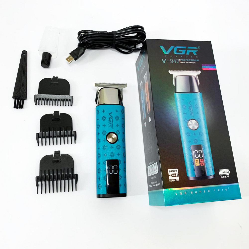 Портативна ручна машинка для стрижки волосся VGR V-943, Бездротова машинка для стрижки волосся DE-14 Львів - фото 5