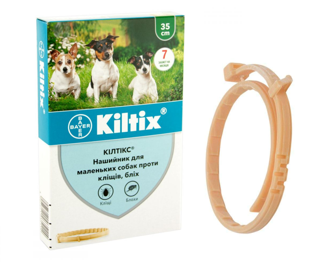 Кілтікс нашийник проти бліх і кліщів для малих порід собак 35 см Київ - фото 1