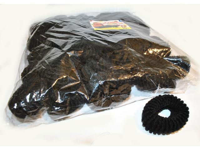 Гумочки для волосся чорні махрові 50 шт Київ - фото 1