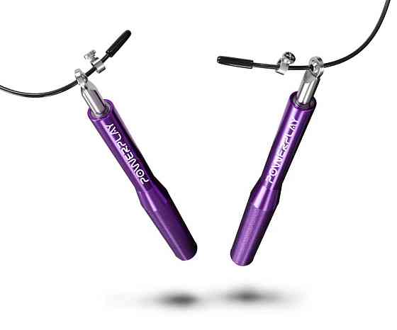 Скакалка швидкісна на підшипниках алюмінієва PowerPlay 4207 Elite Jump Rope Фіолетова (3m.) Каменское