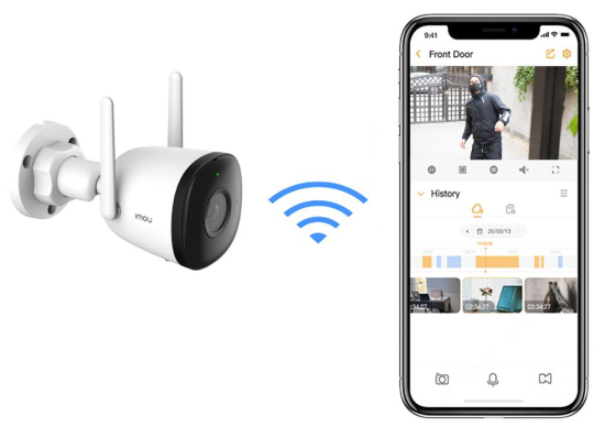 Вулична Wi-Fi відеокамера Imou Dahua Bullet 2E 4Мп – IP66, Smart охорона, нічне бачення, детекція руху Київ