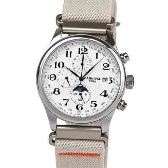Годинник чоловічий механічний Carnival Masters White Sand (2 ремінці) Вінниця