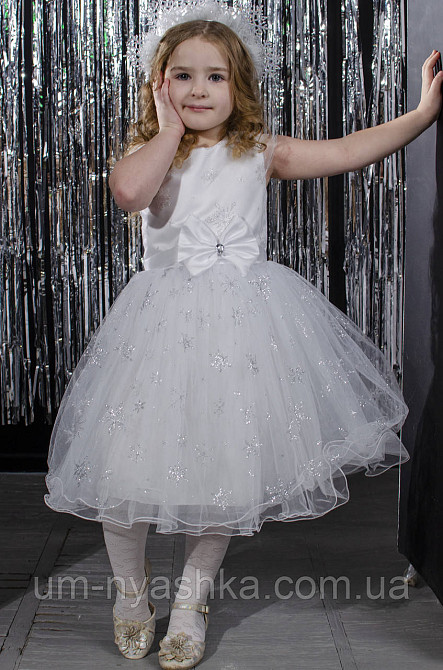 Платье Снежинка нарядное белое платье со снежинками Снежинка со снежинками Кривой Рог - изображение 3