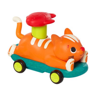 Развивающая игрушка Battat Машинка инерционная серии Лапкомобили - Котик, оранжевый (BX2486Z) Винница - изображение 1