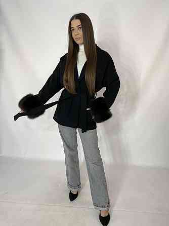 Стильное женское пальто с мехом Харьков