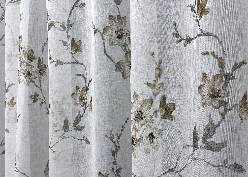 Тюль VR-Textil 1540т Flora Батист Белый с кофейным 250х270 см (42-1054) Киев - изображение 6