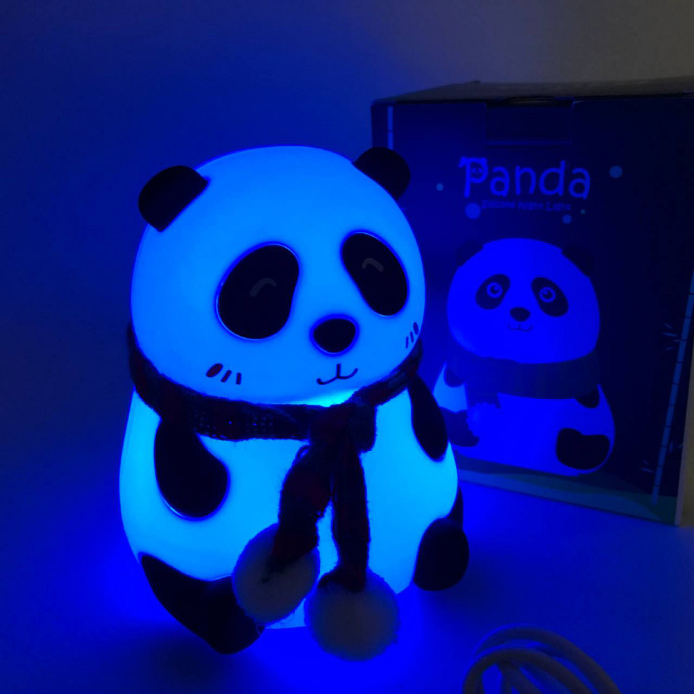 Нічник дитячий для новонароджених панда, Нічник на батарейках Світлодіодний силіконовий KJ-88 Львів - фото 8