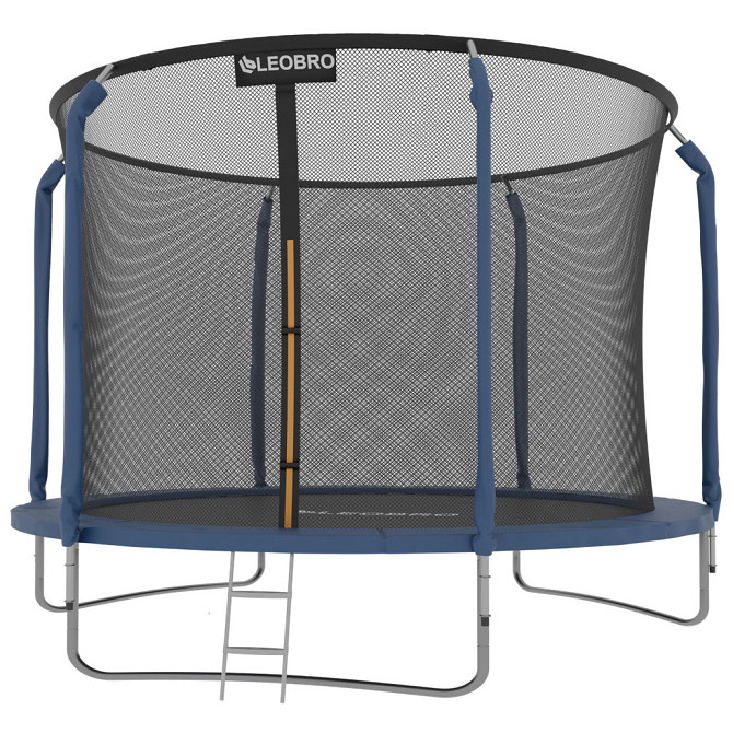 Батут дитячий LEOBRO Premium 252 см із внутрішньою захисною сіткою 8FT Синій Київ - фото 1