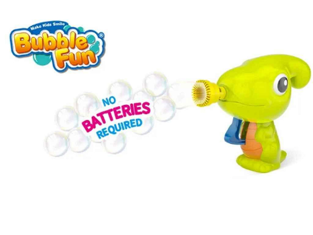 Набір для бульбашок Динозаврик з пляшкою салатовий (21x17,5x5,5см) Bubble Fun ТМ BUBBLE FUN Київ - фото 1