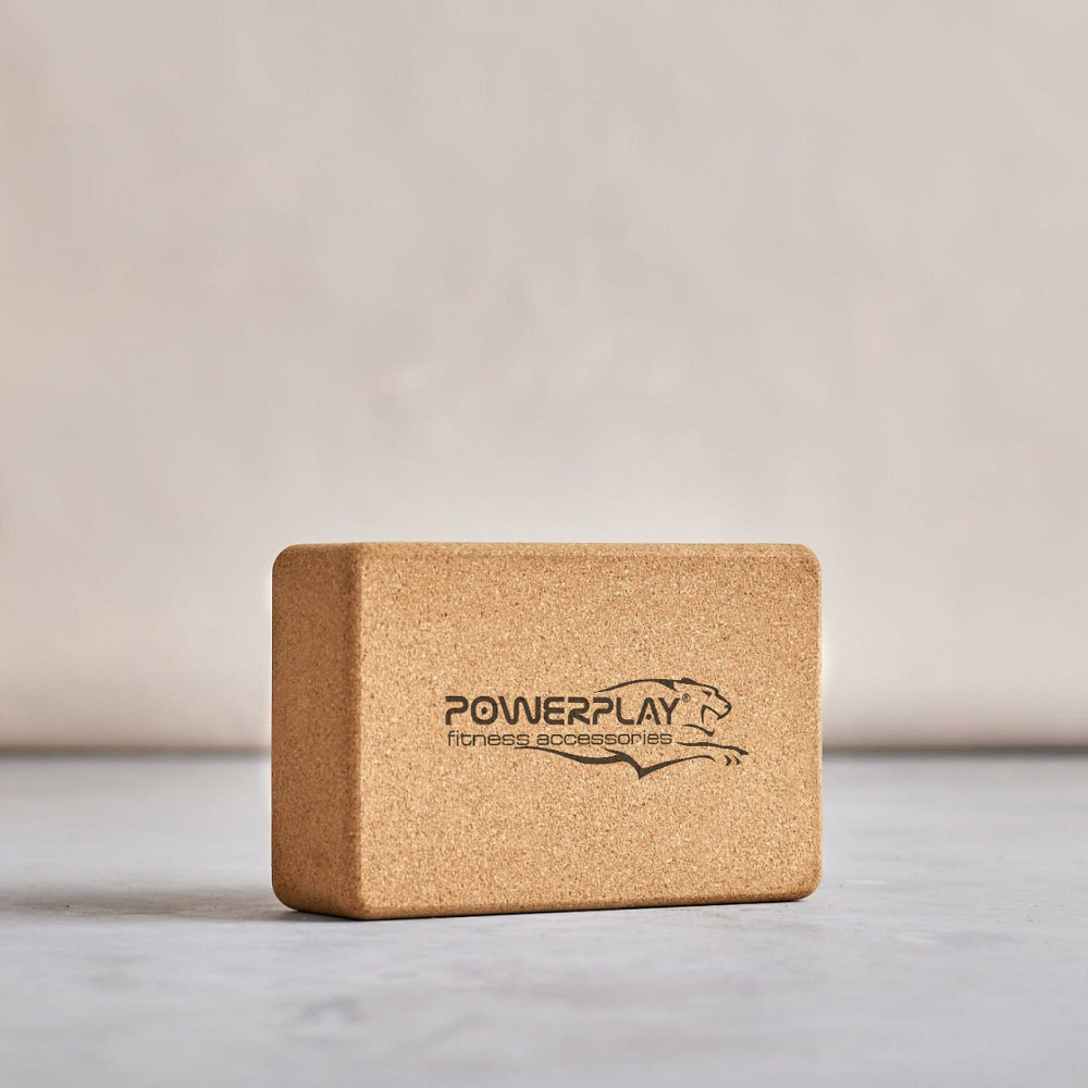 Блок для йоги PowerPlay PP_4006 з пробкового дерева Cork Yoga Block (1шт.) Луцьк - фото 4
