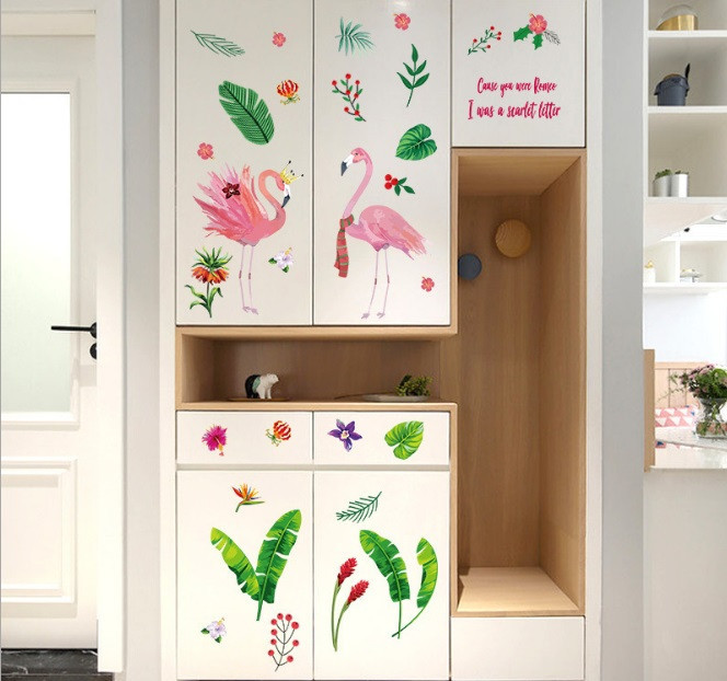Виниловая наклейка на стену Розовый фламинго Киев - изображение 4