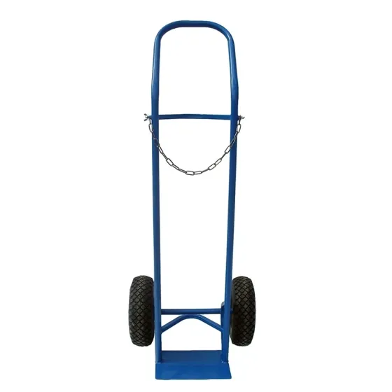 Тележка ТК-300КНД для кислородного баллона — двухколесная, металлическая, грузовая, колеса 300 мм, цепь Харьков